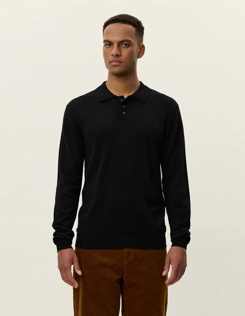 GREYSON MERINO POLO KNIT