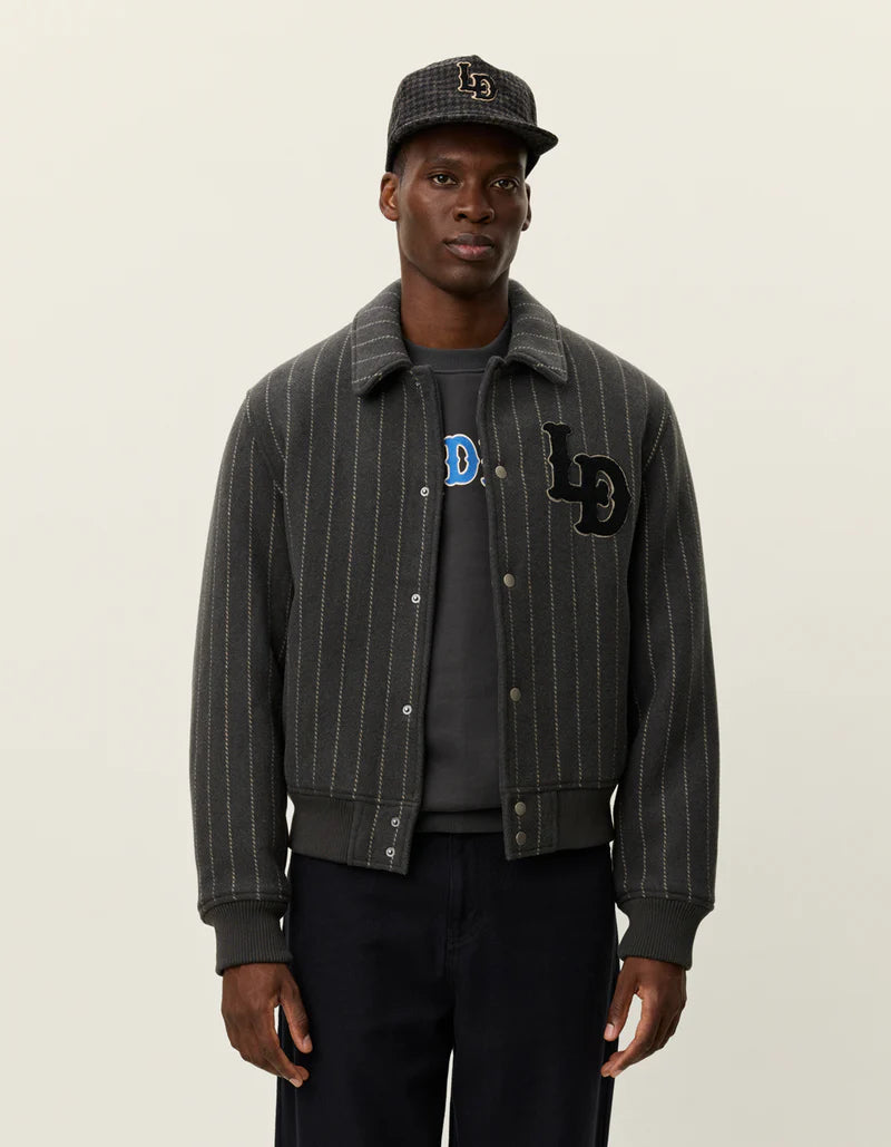 VARSITY PINSTRIPE WOOL JACKET