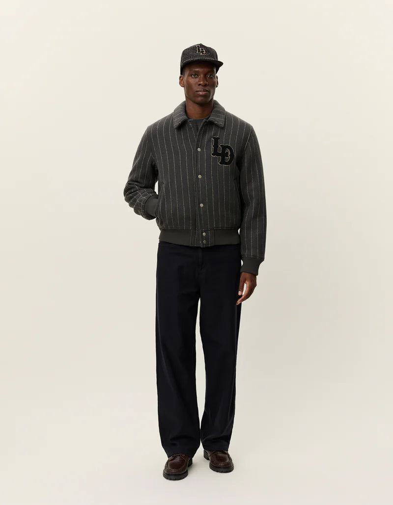 VARSITY PINSTRIPE WOOL JACKET