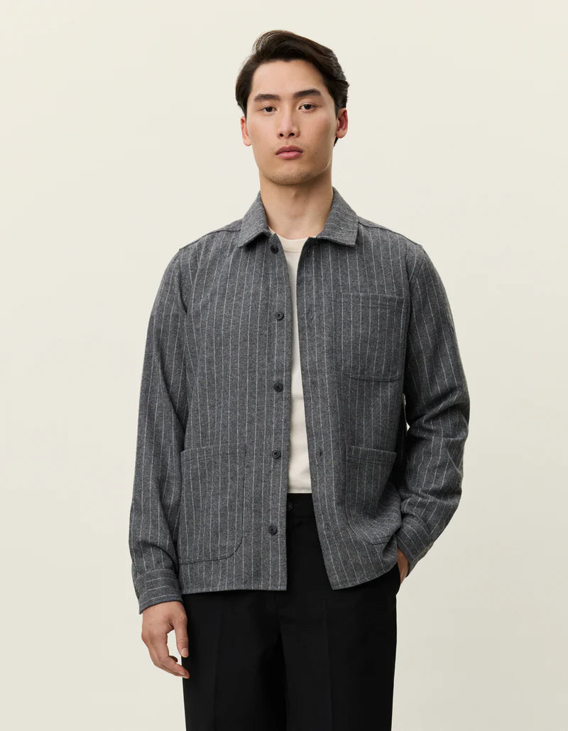 LAYTON PINSTRIPE MOULINÉ OVERSHIRT