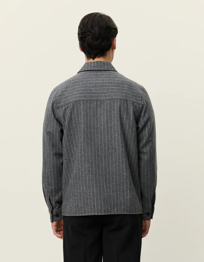 LAYTON PINSTRIPE MOULINÉ OVERSHIRT