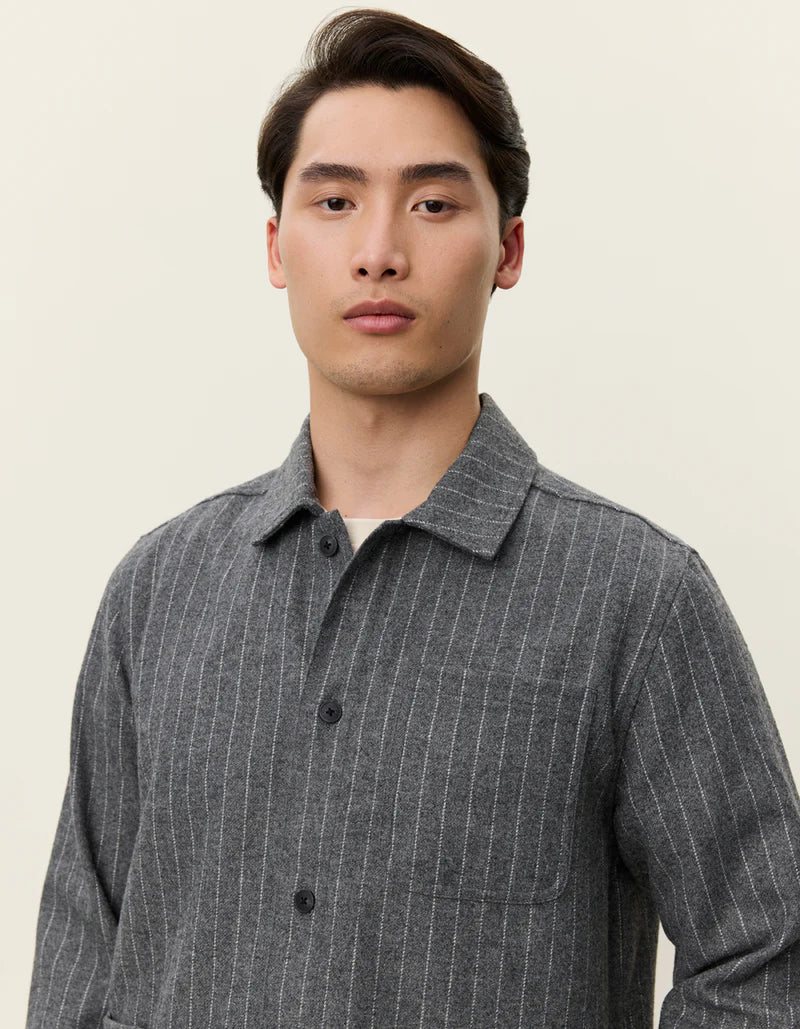 LAYTON PINSTRIPE MOULINÉ OVERSHIRT