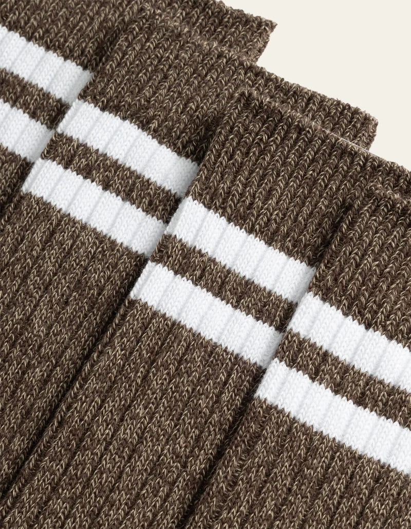 STRIPED MELANGE SOCKS-2PACK