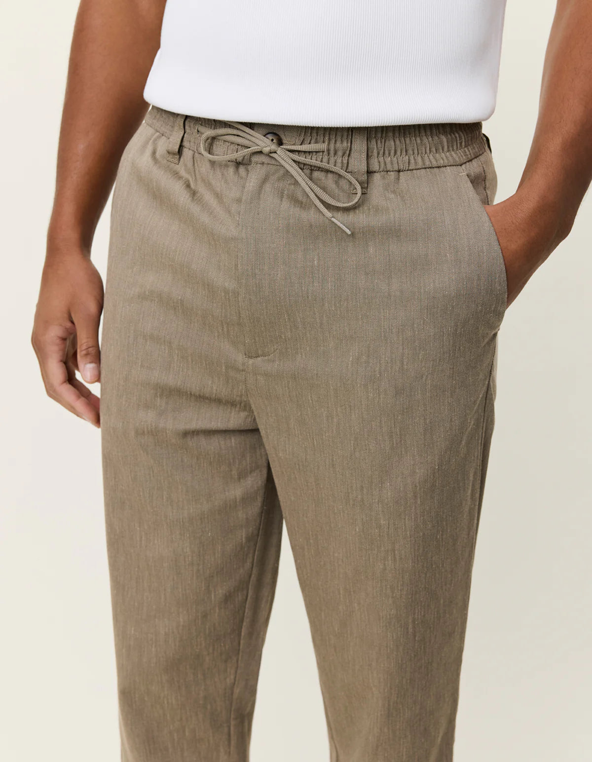 COMO TAPERED SLUB PANTS