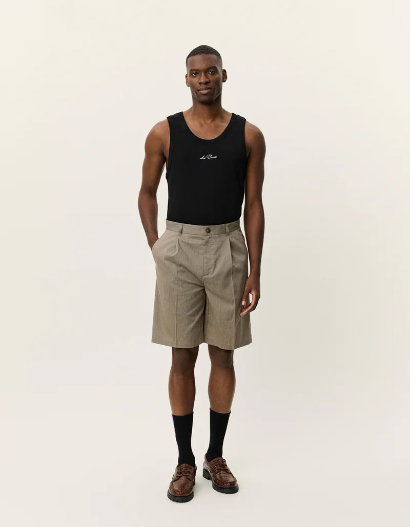 REECE PLEATED SLUB SHORTS