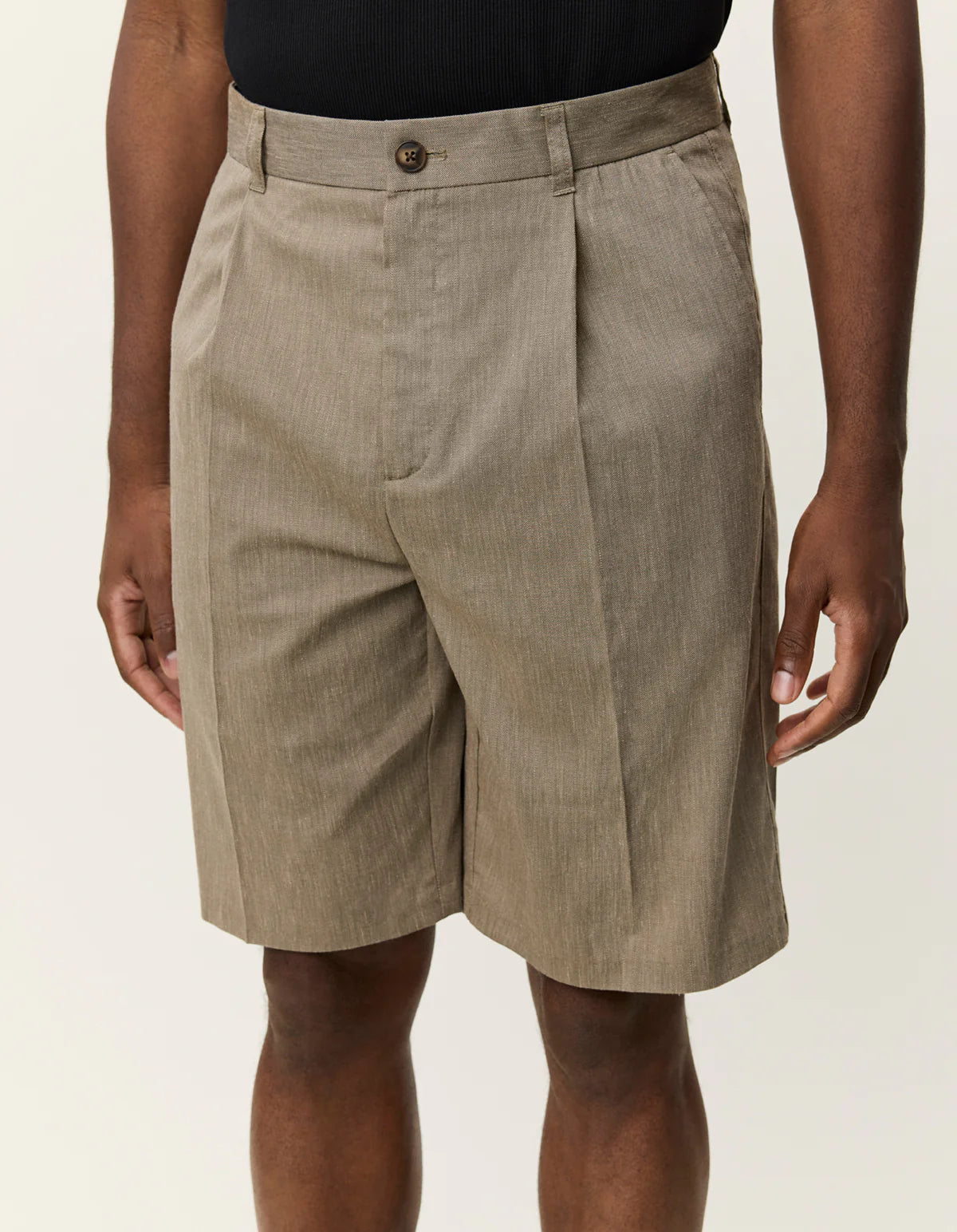 REECE PLEATED SLUB SHORTS