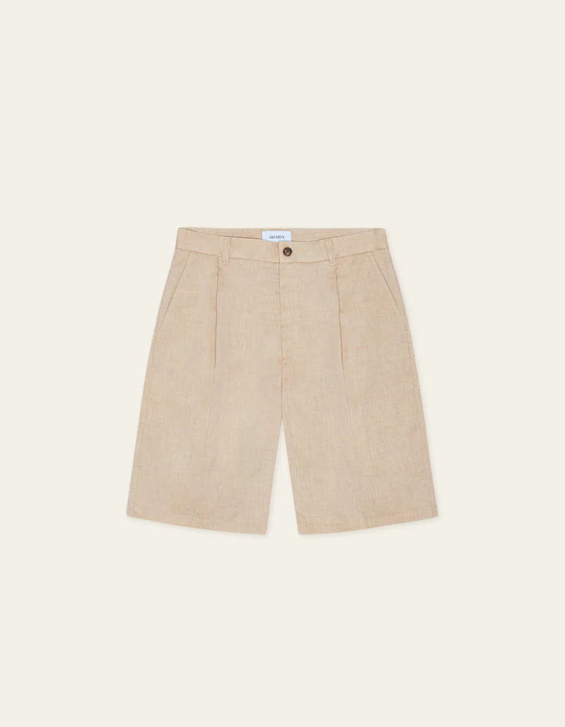 REECE PLEATED SLUB SHORTS