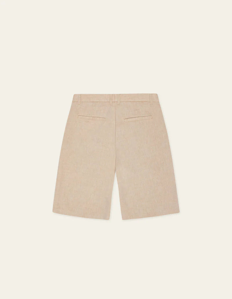 REECE PLEATED SLUB SHORTS