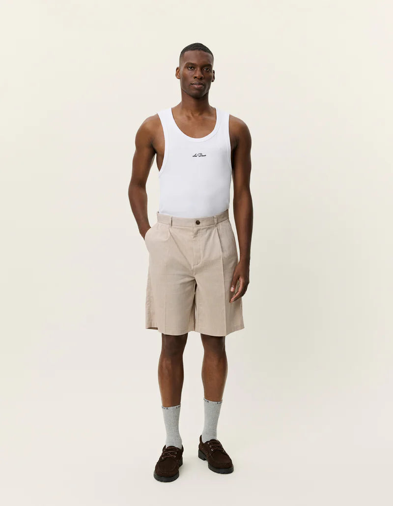 REECE PLEATED SLUB SHORTS