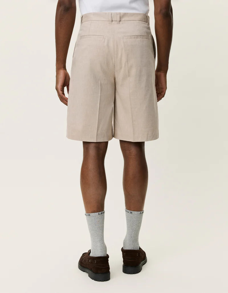 REECE PLEATED SLUB SHORTS