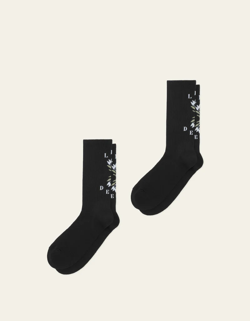 LOGO FLOWER SOCKS 2-PACK