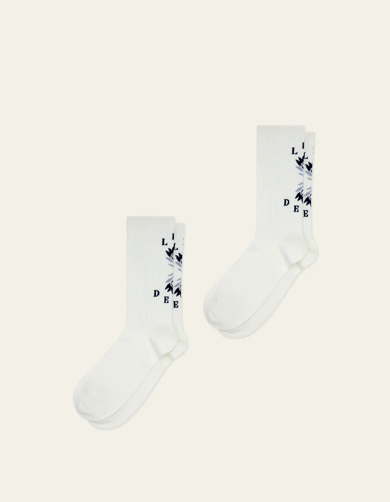 LOGO FLOWER SOCKS 2-PACK