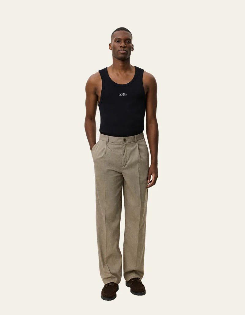 REECE PLEATED SLUB SUIT PANTS