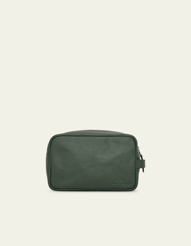 LEATHER WASH BAG