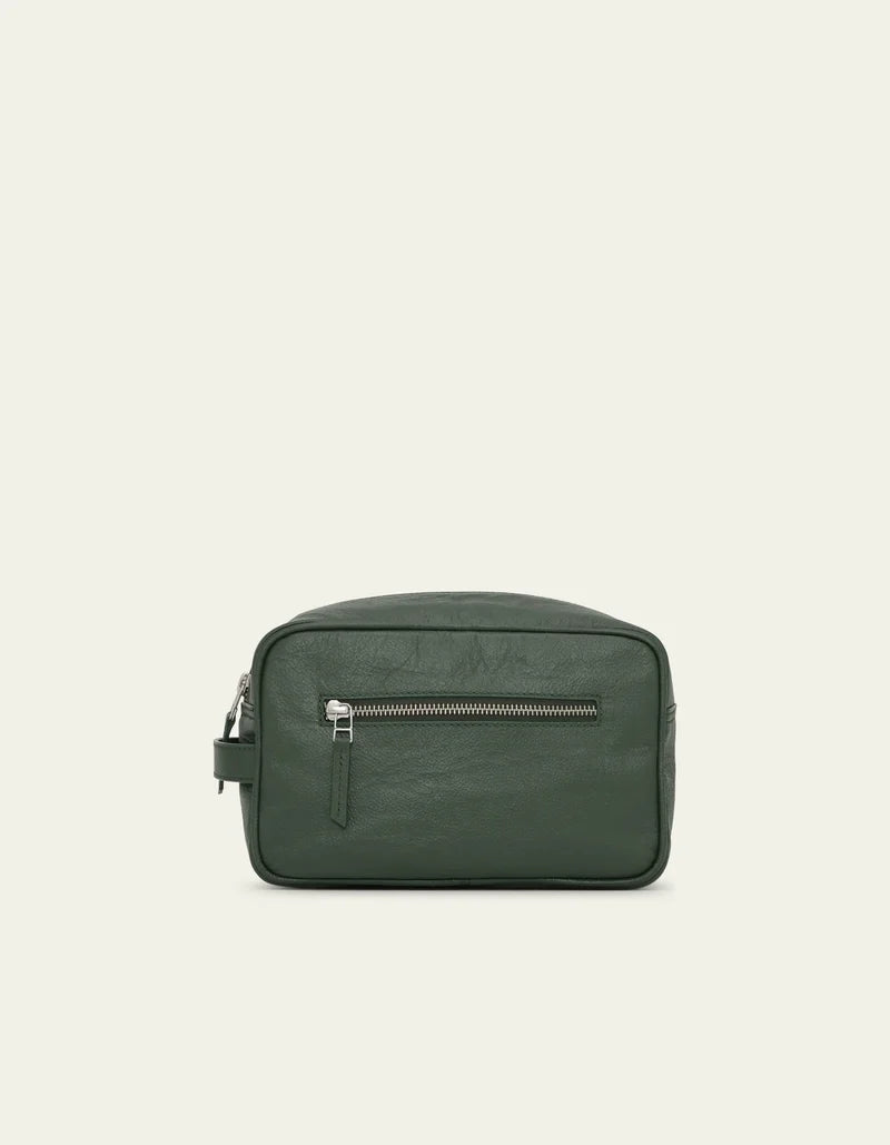 LEATHER WASH BAG