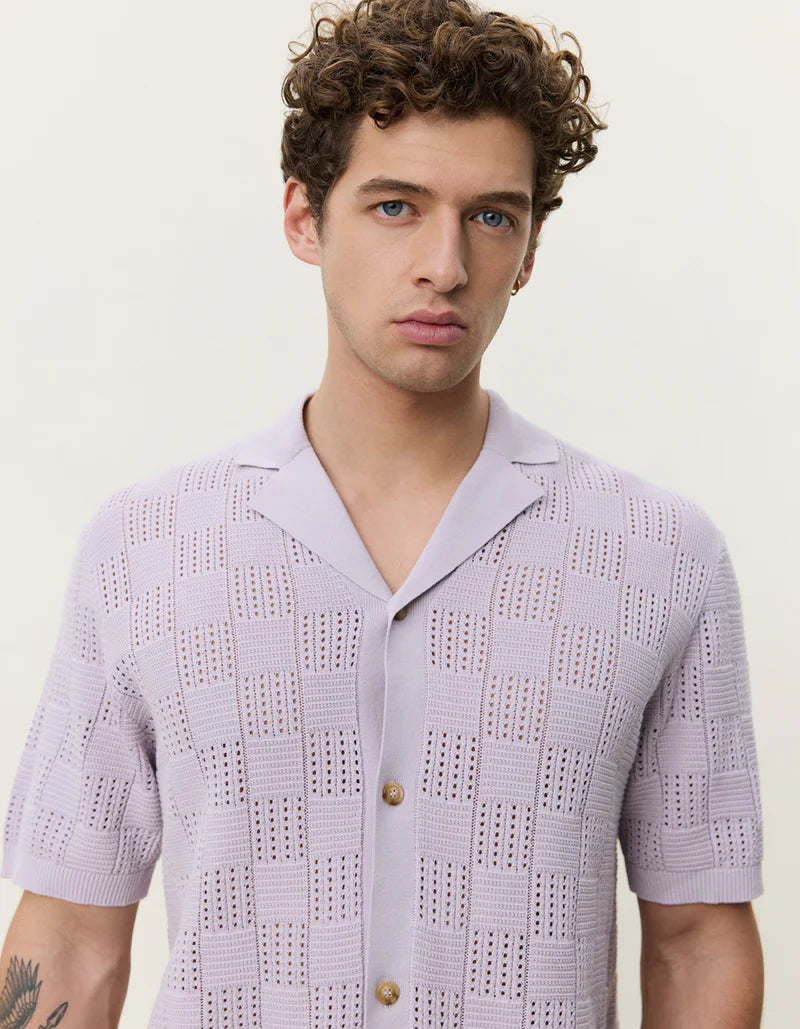 SQUARED KNITTED SS SHIRT