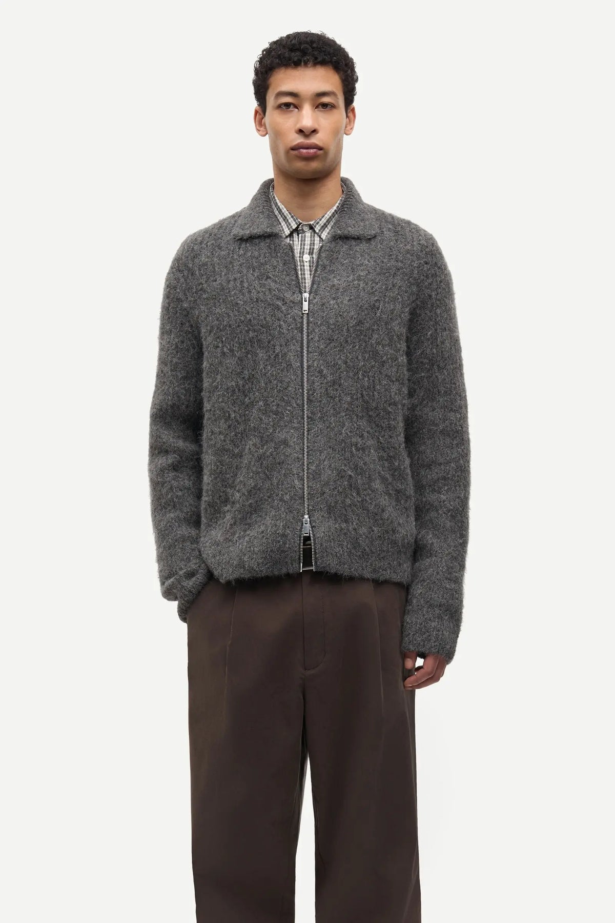 SAJOB ZIP CARDIGAN