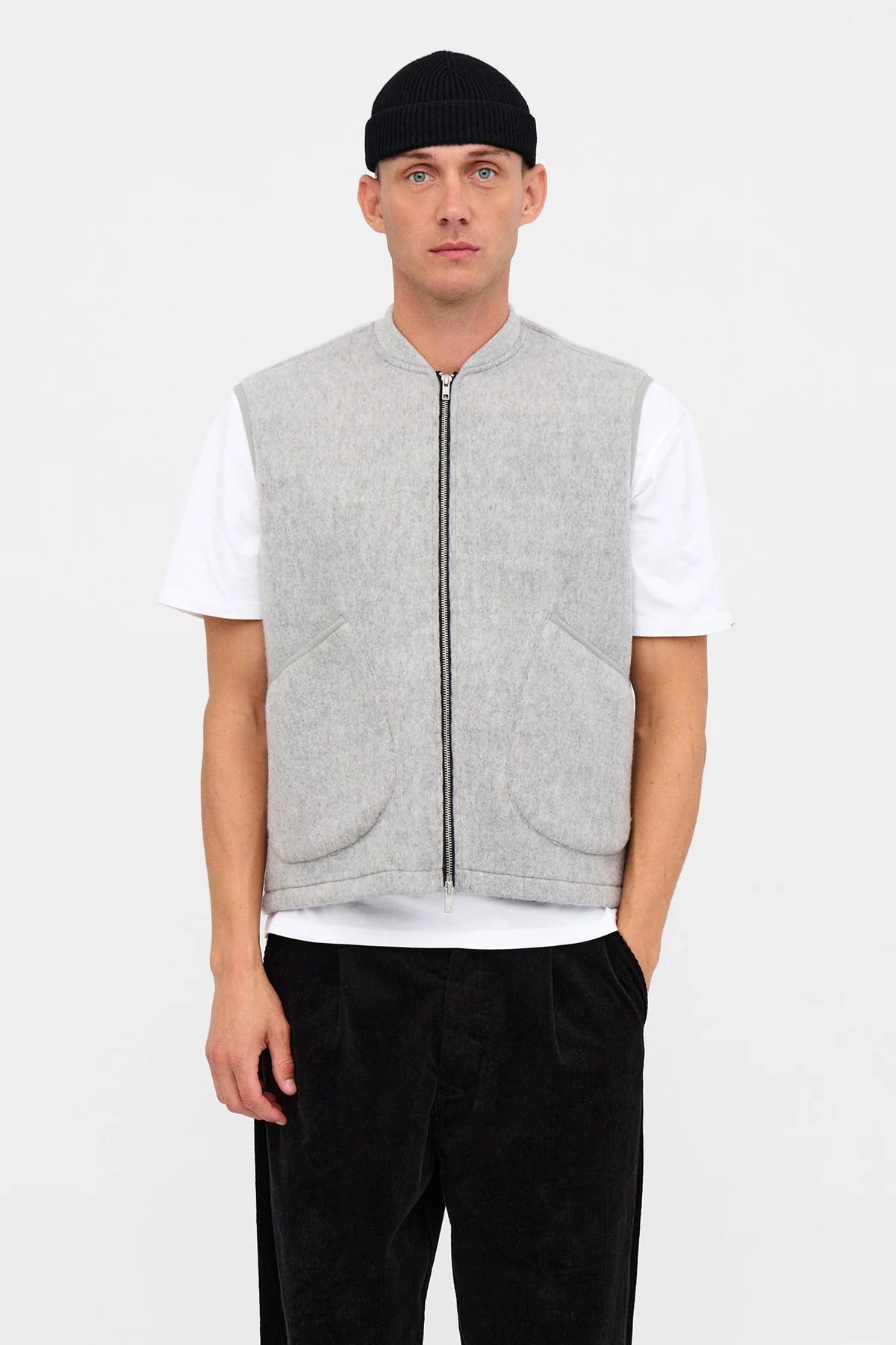AKROBIN BOILED WOOL GILET