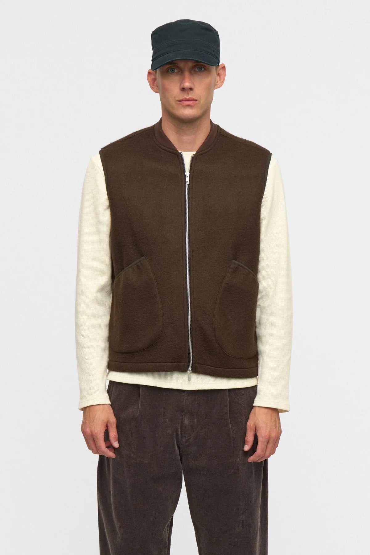 AKROBIN BOILED WOOL GILET