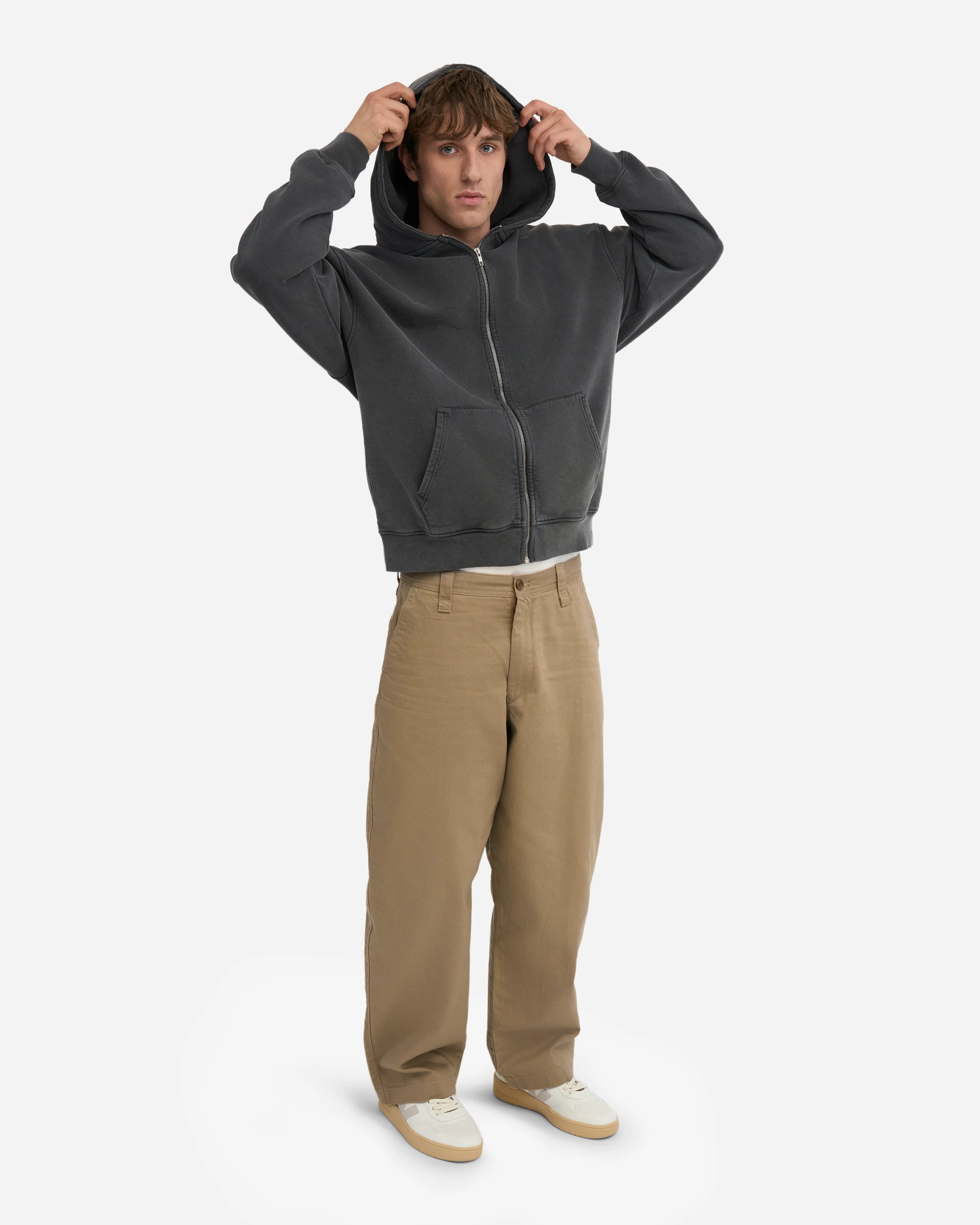 ORGANIC OVERSIZED ZIP HOOD