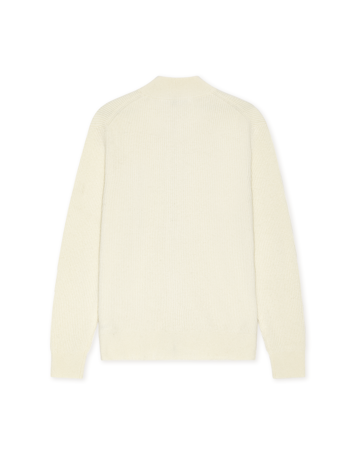 WOOL RIB ZIPPER KNIT