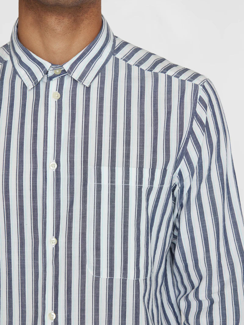 LOOSE STRIPED SLUB SHIRT