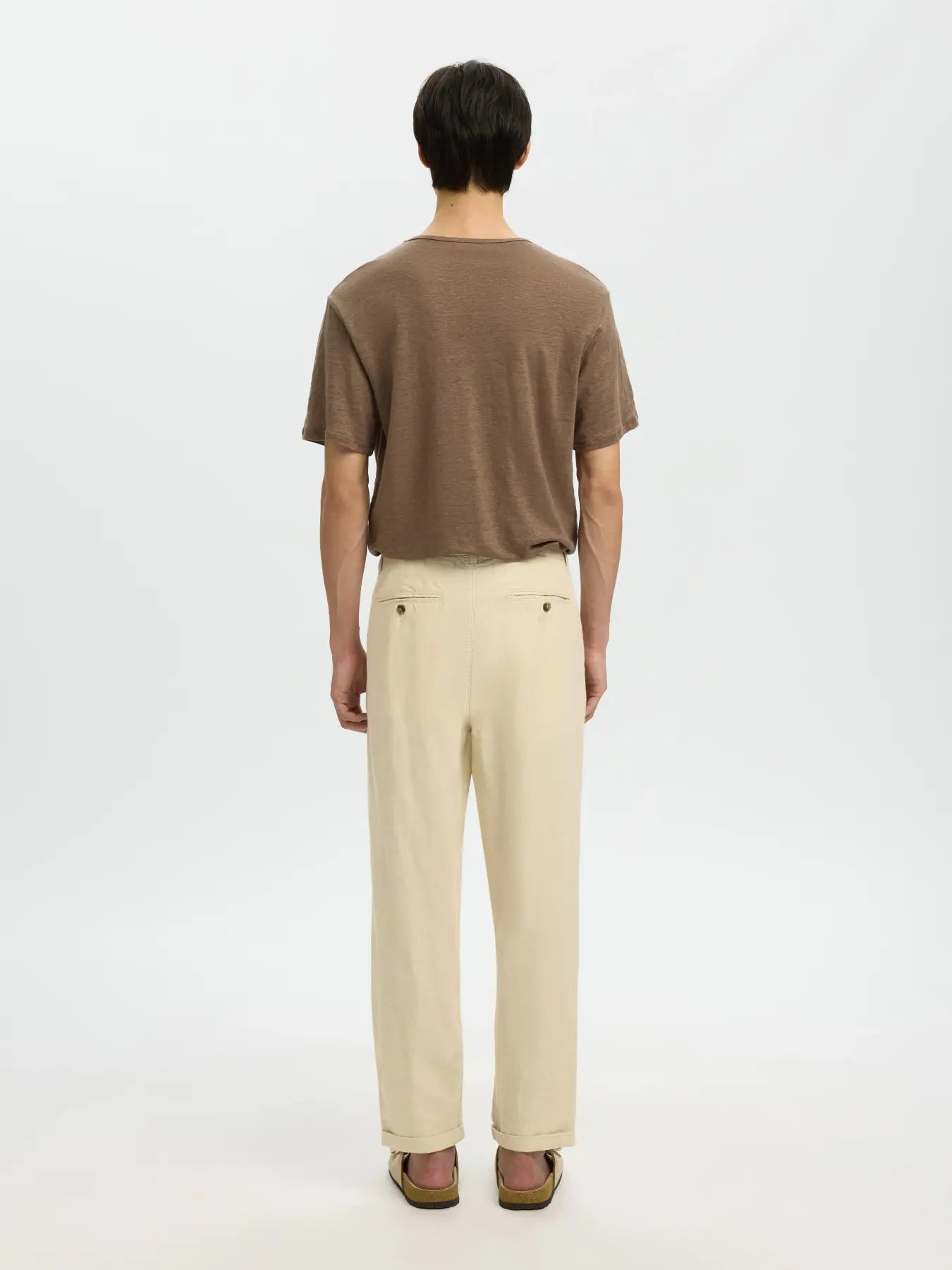 RON CROP LINEN BLEND PANT