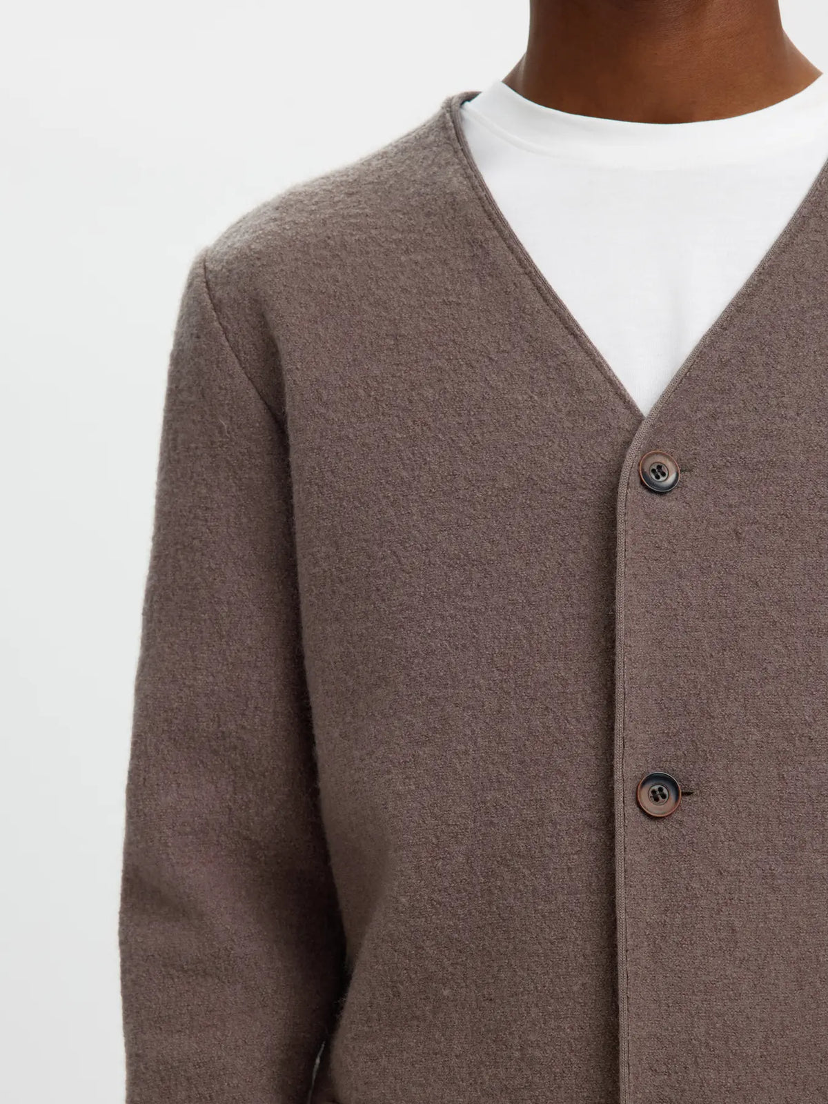 JIN BOILED WOOL CARDIGAN