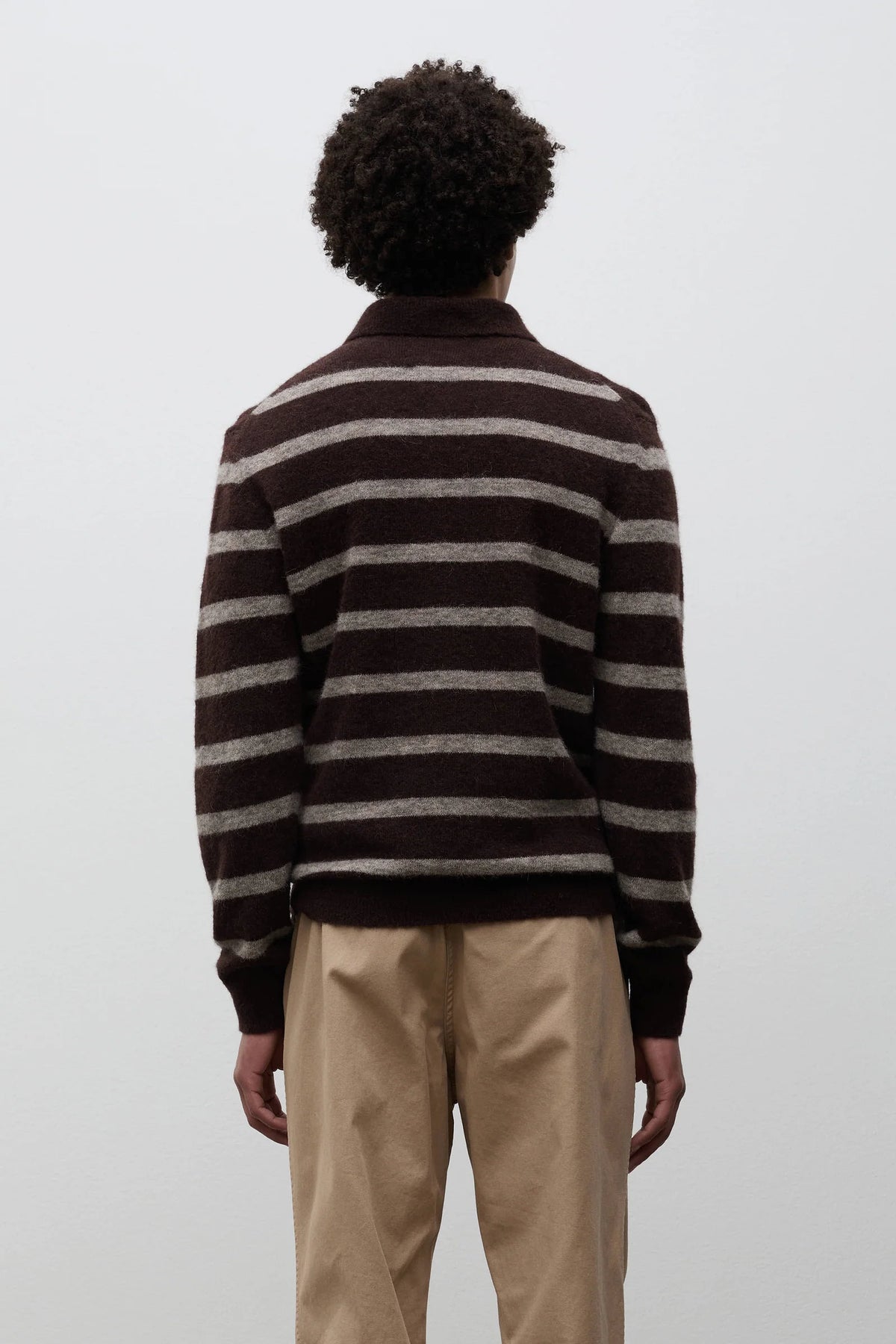 GUDME BABY ALPACA STRIPE POLO