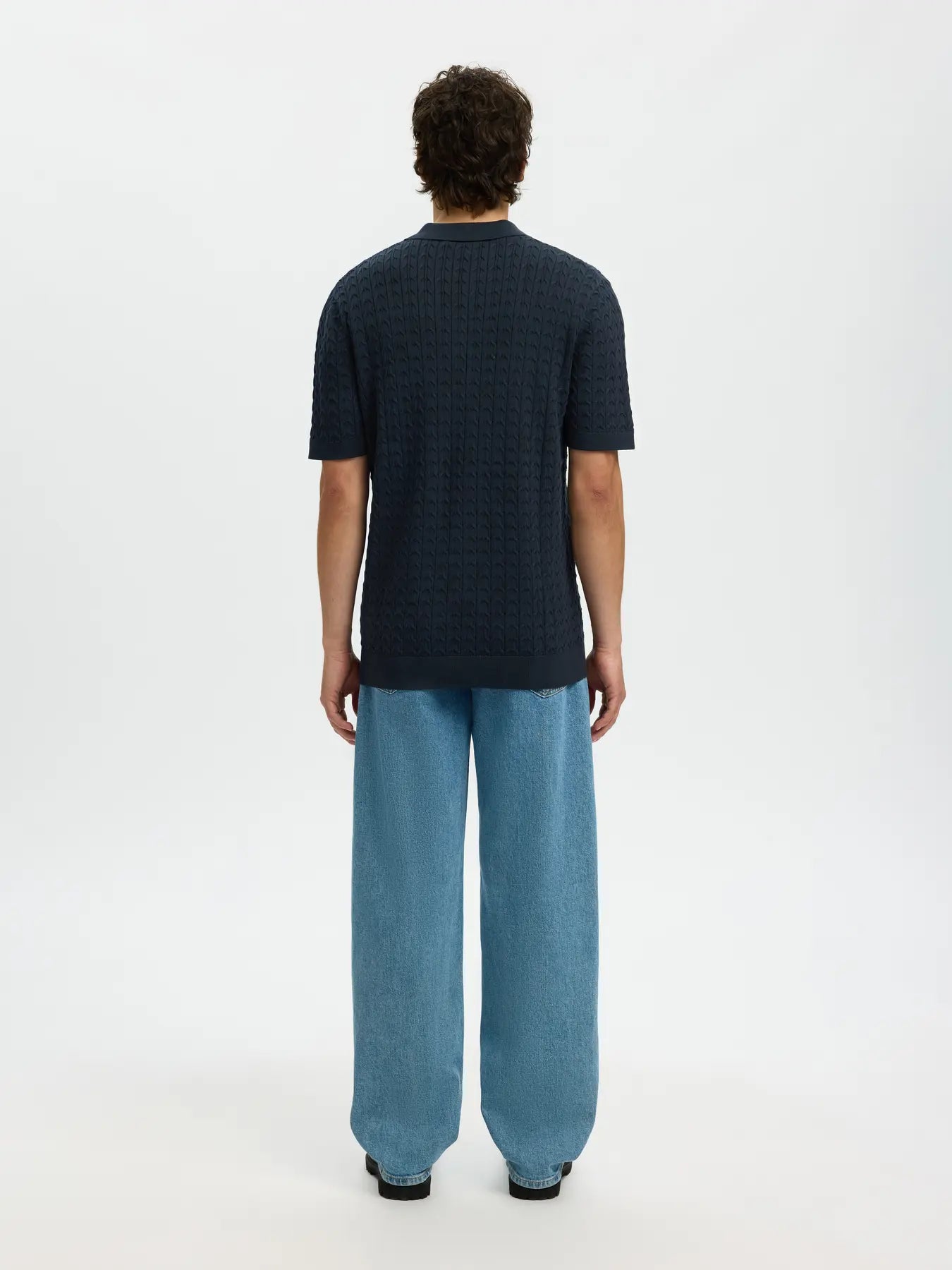 MATTIS KNIT CABLE POLO