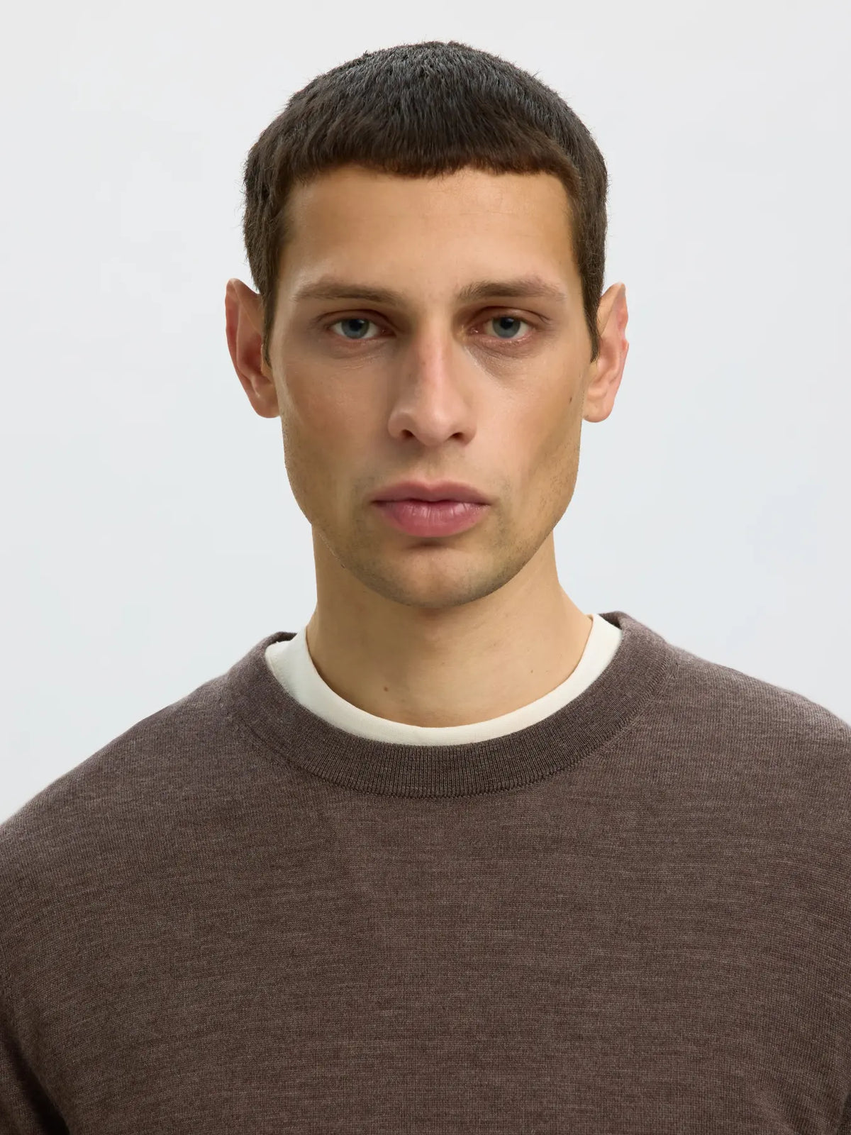 TRAY LS KNIT MERINO CREW NECK