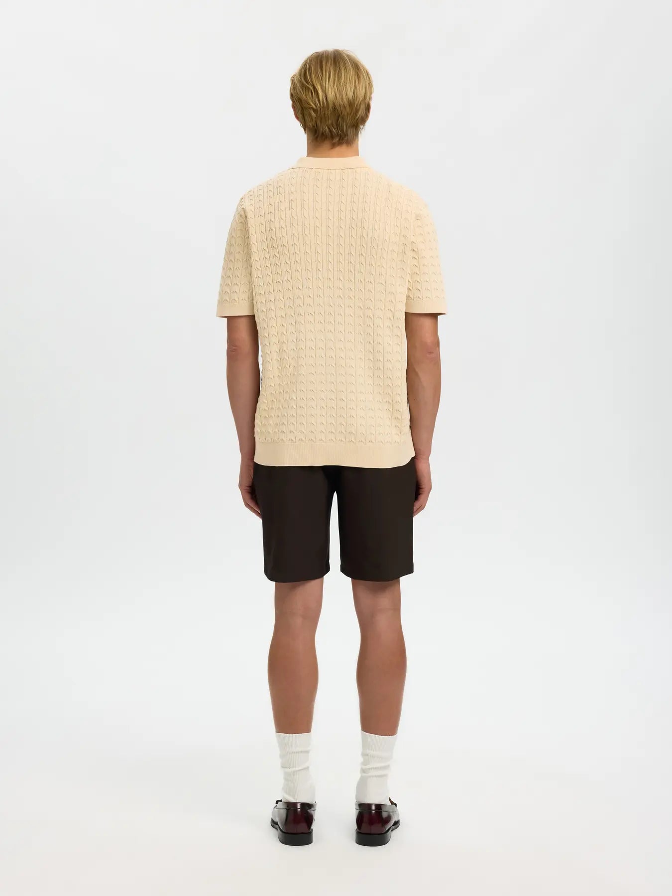 MATTIS KNIT CABLE POLO