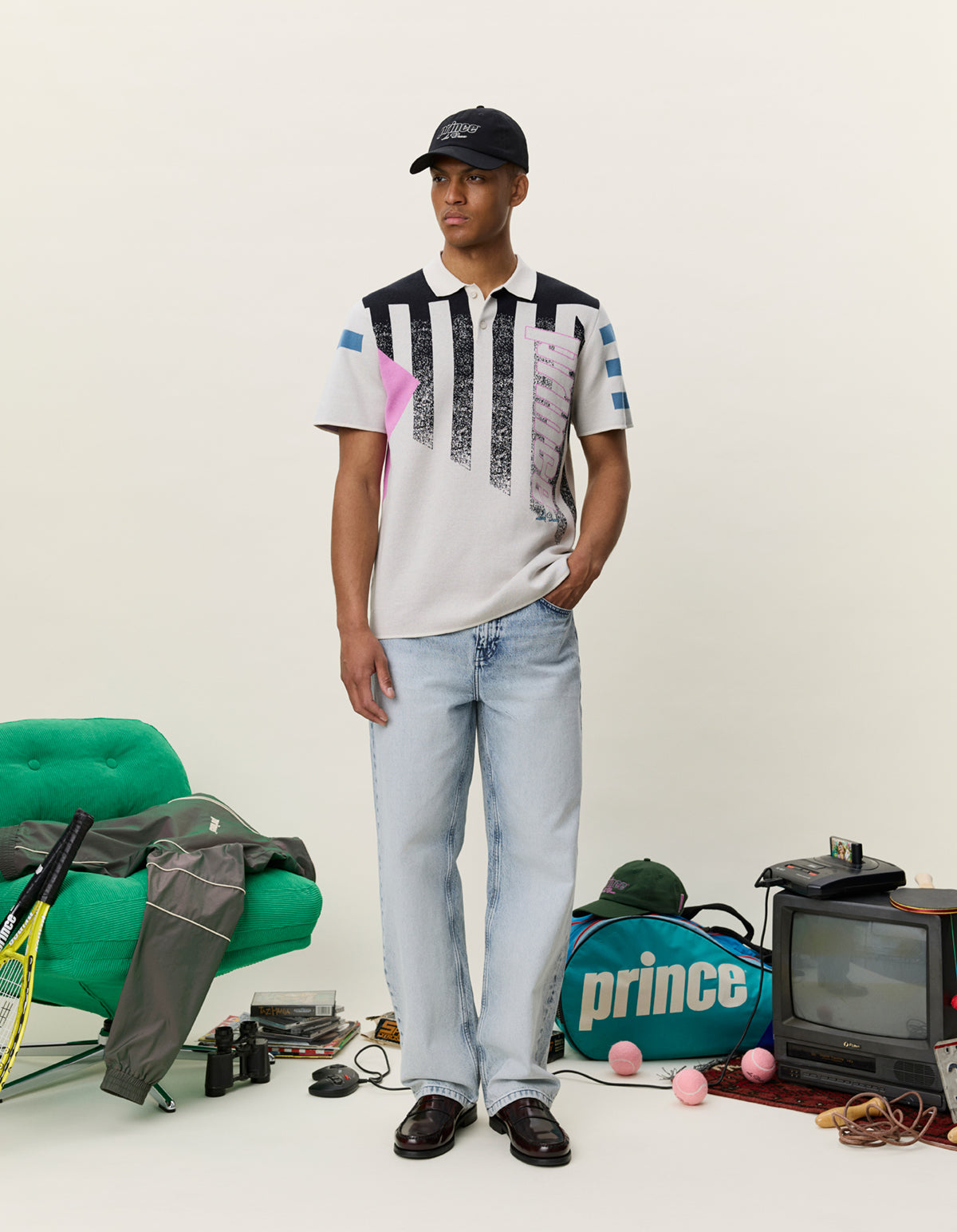 PRINCE INTARSIA KNITTED POLO