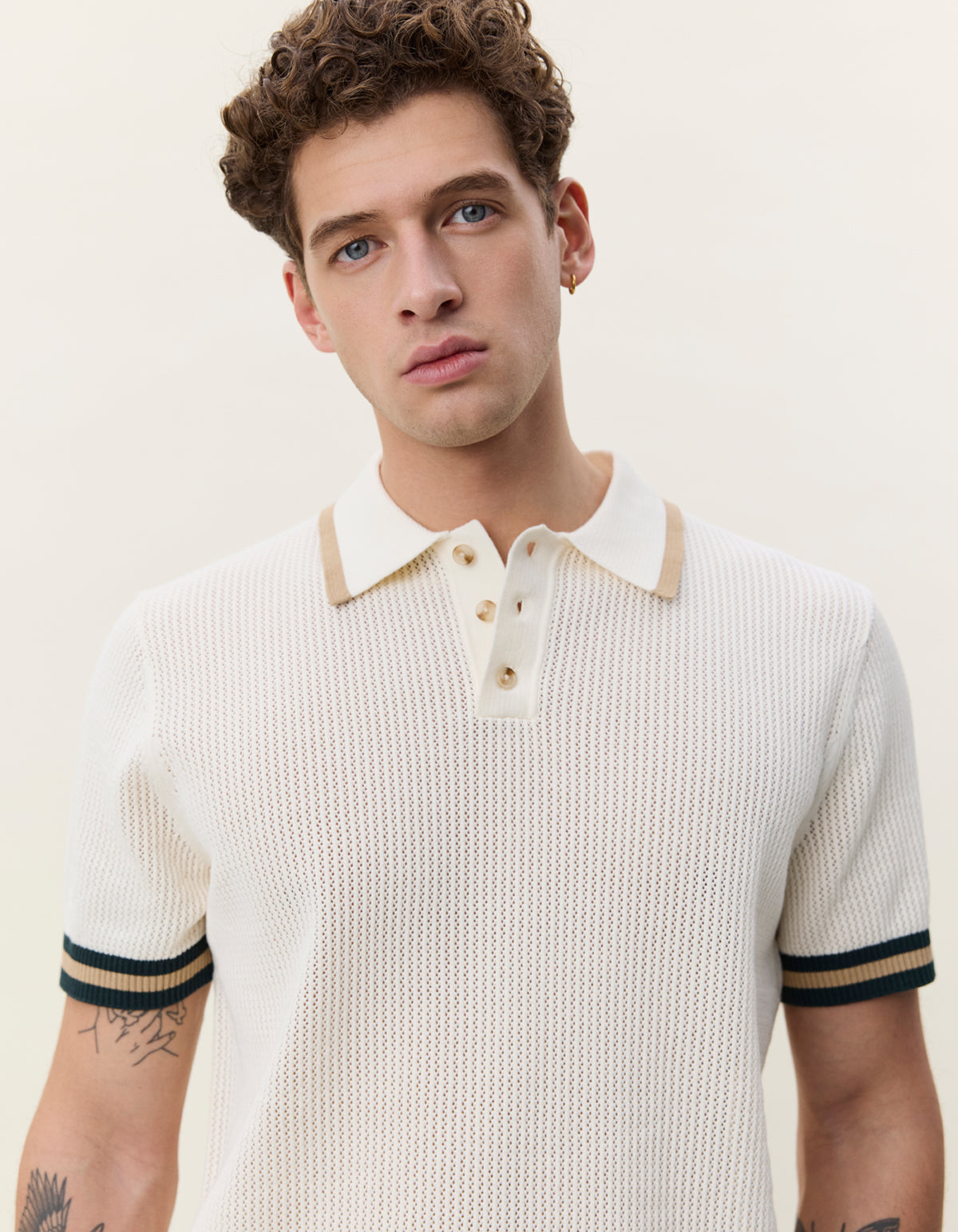 LACE KNITTED POLO