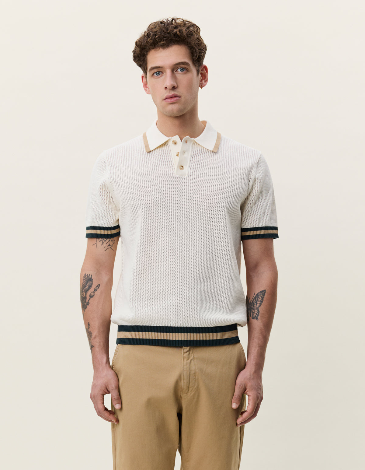 LACE KNITTED POLO