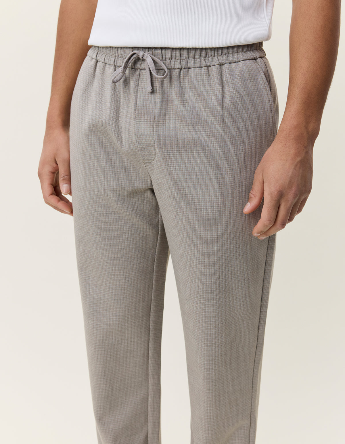 MINI CHECK DRAWSTRING PANTS