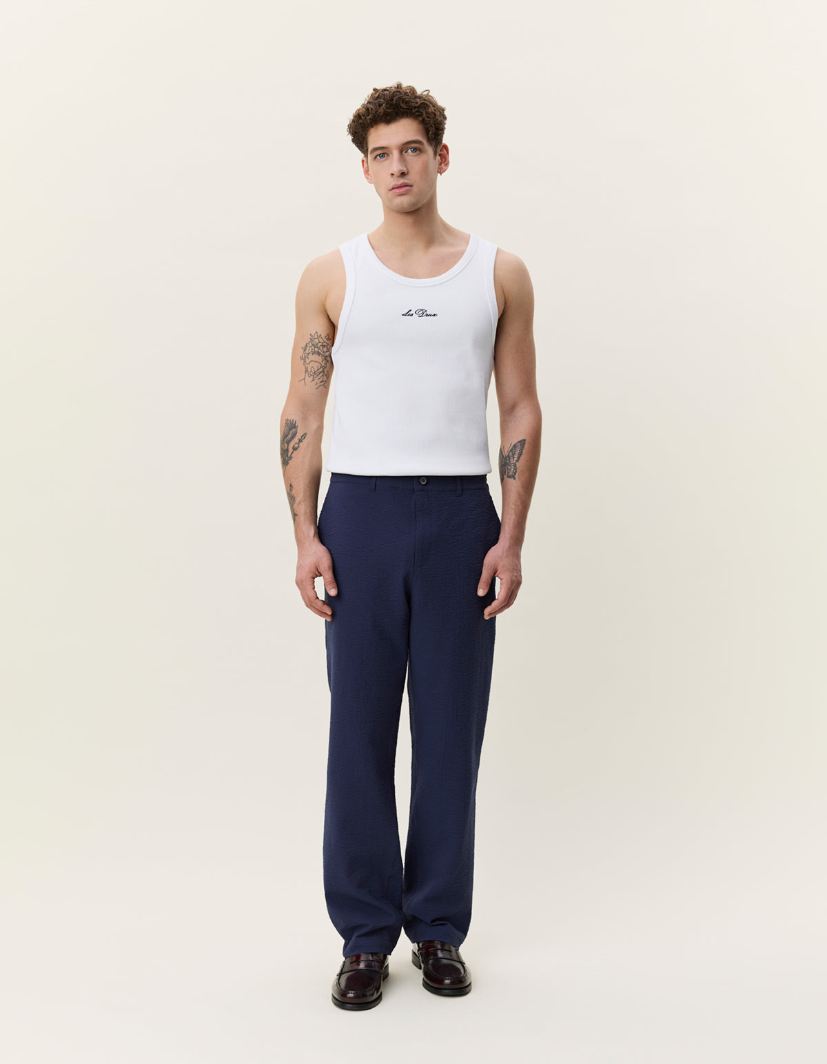 SEERSUCKER SUIT PANTS