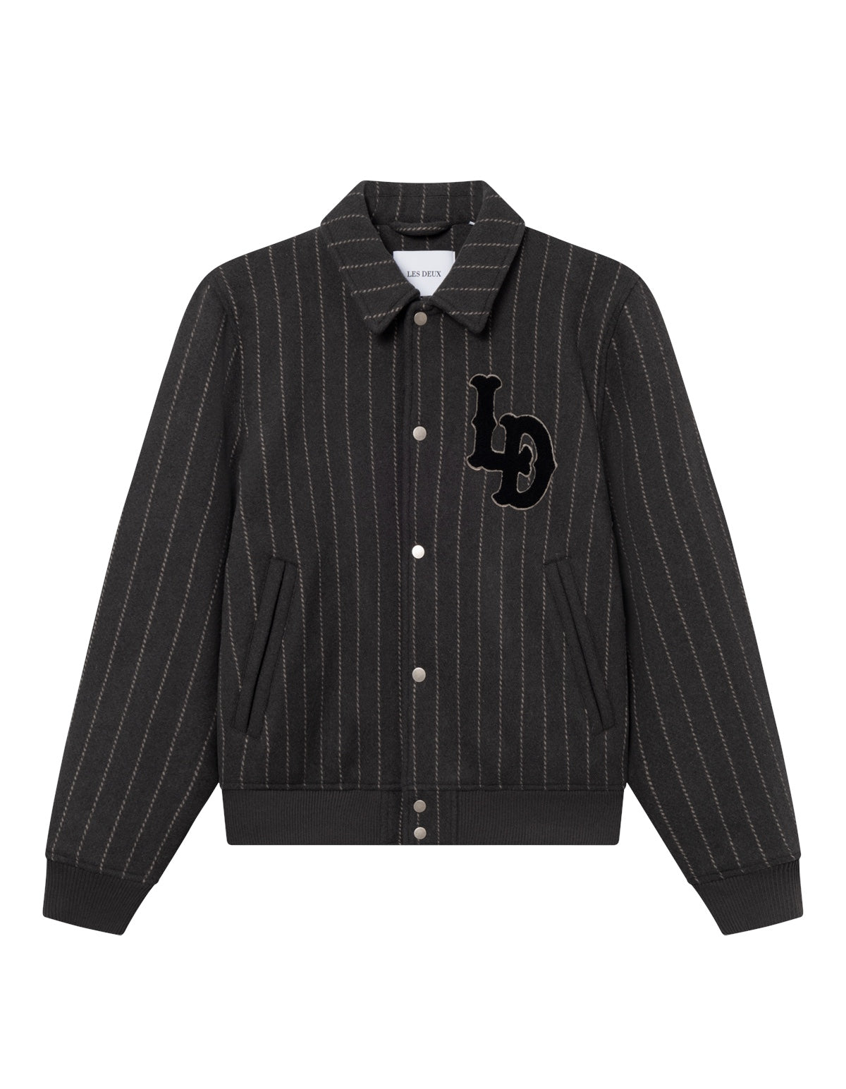 VARSITY PINSTRIPE WOOL JACKET