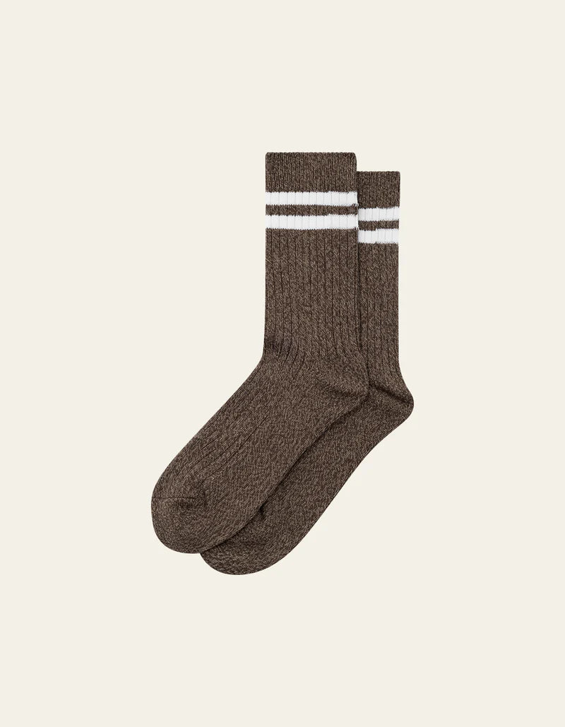 STRIPED MELANGE SOCKS-2PACK