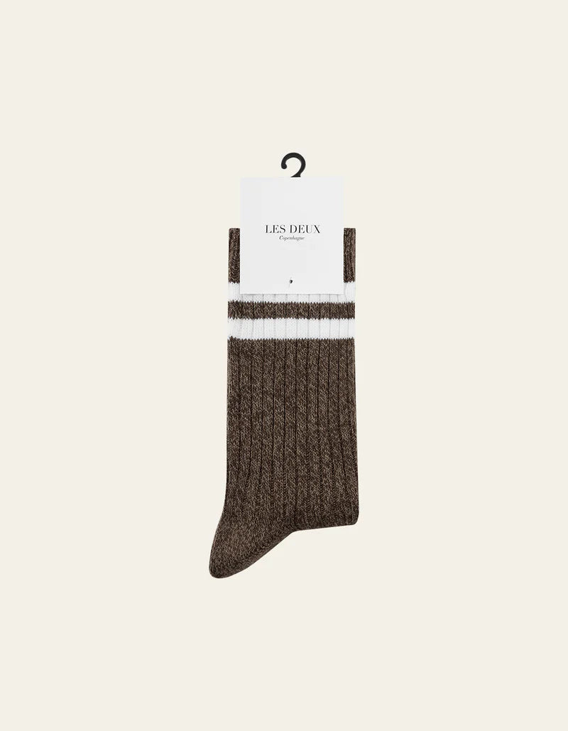 STRIPED MELANGE SOCKS-2PACK