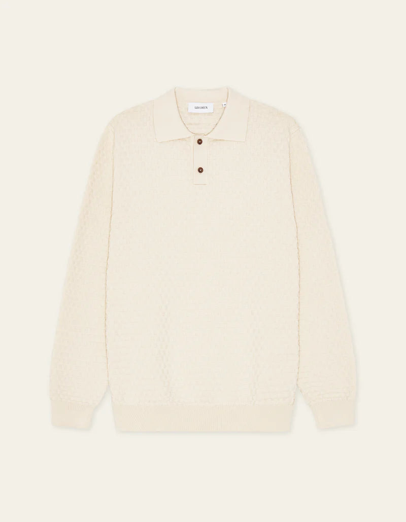 BILLY WEAVE KNITTED LS POLO