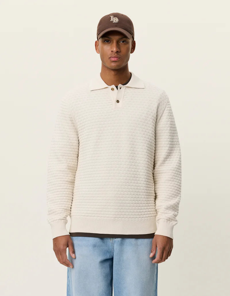 BILLY WEAVE KNITTED LS POLO