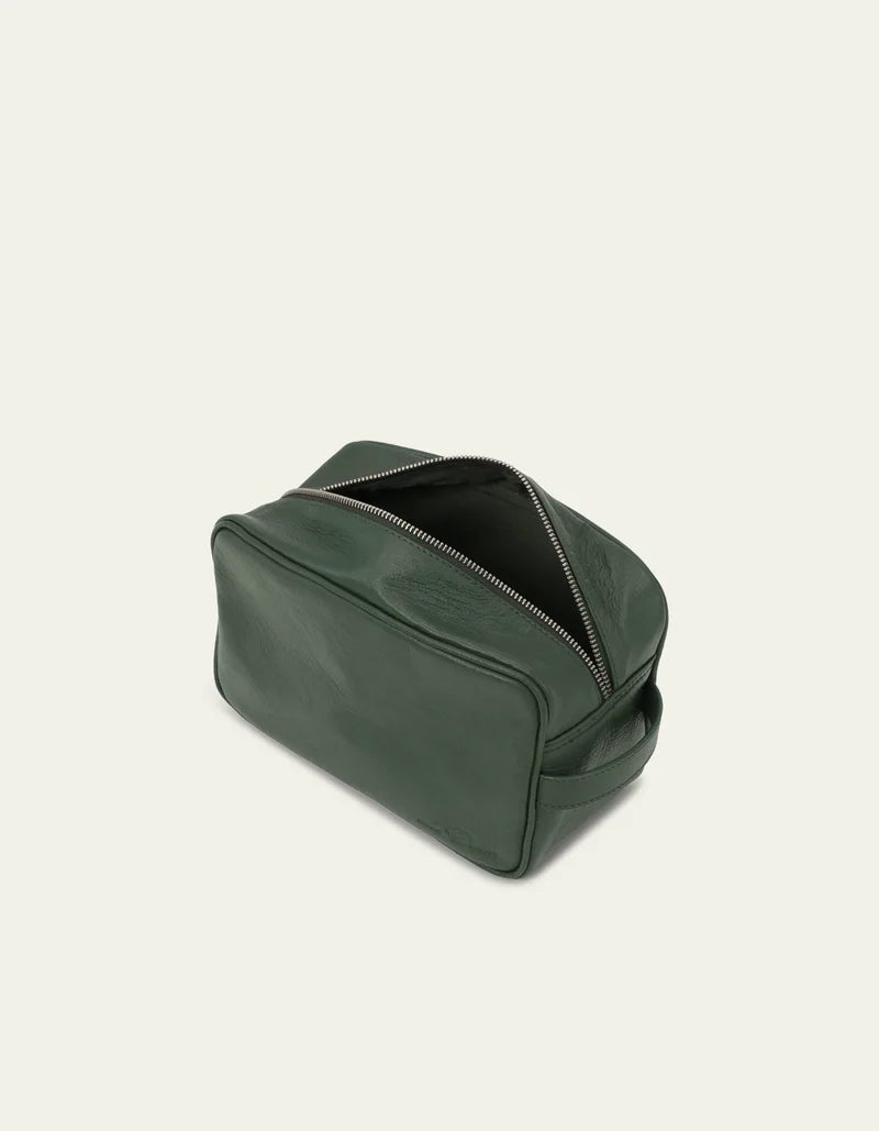 LEATHER WASH BAG