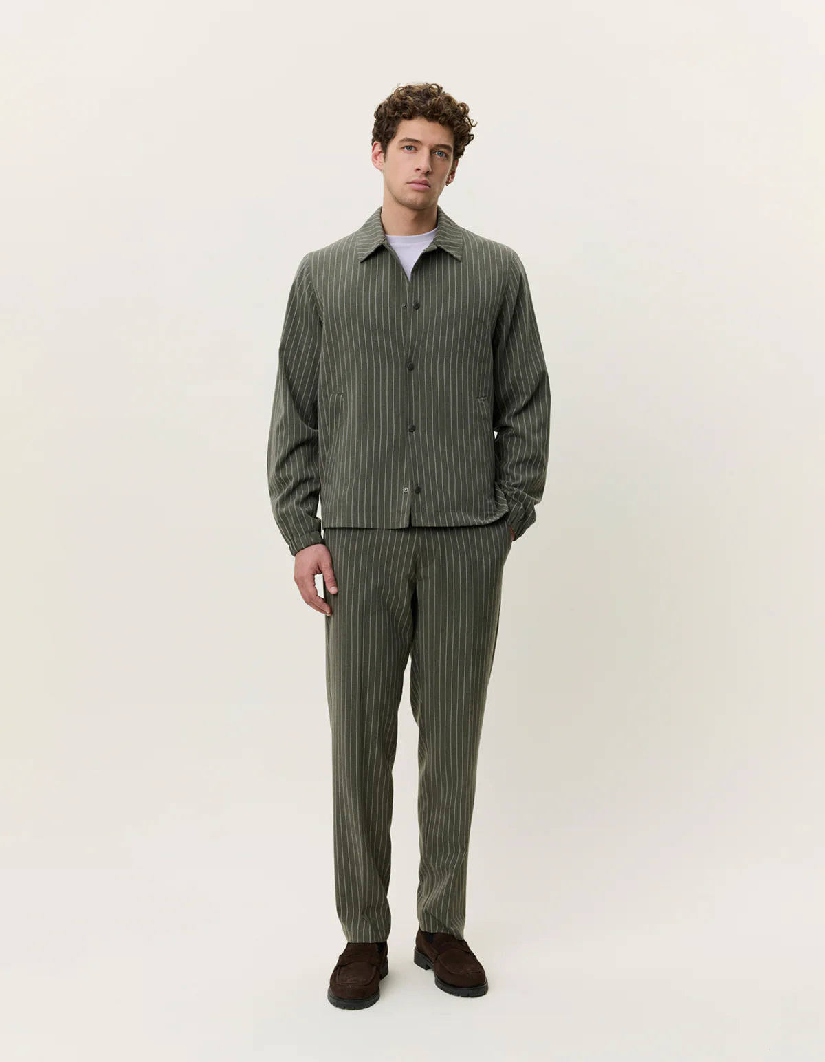 PINSTRIPE COACH JACKET