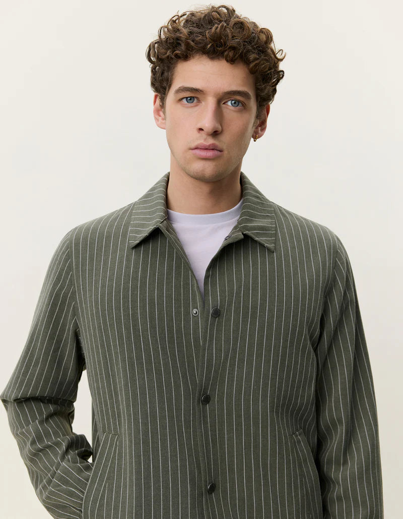 PINSTRIPE COACH JACKET
