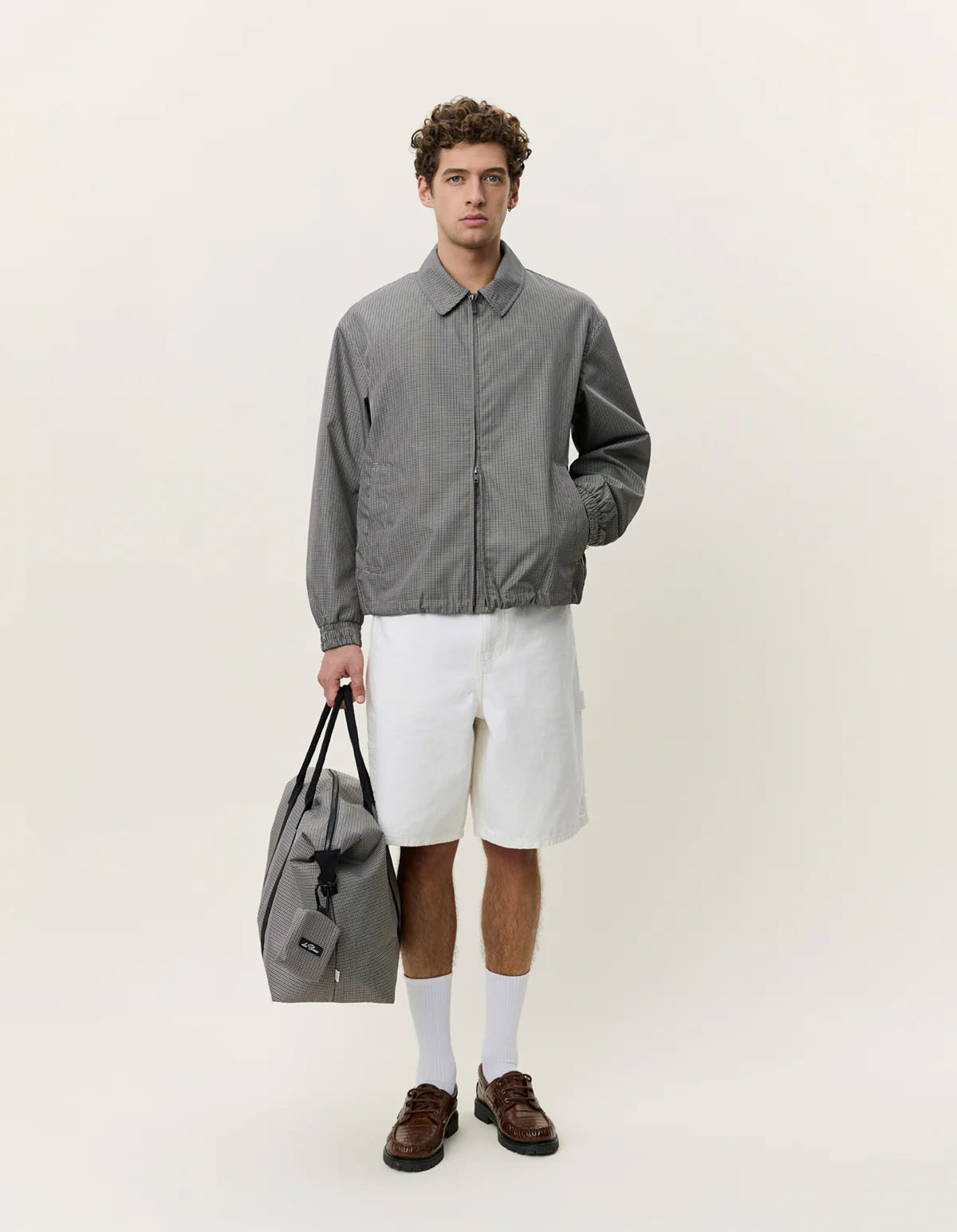 MINI CHECK ZIPPER JACKET