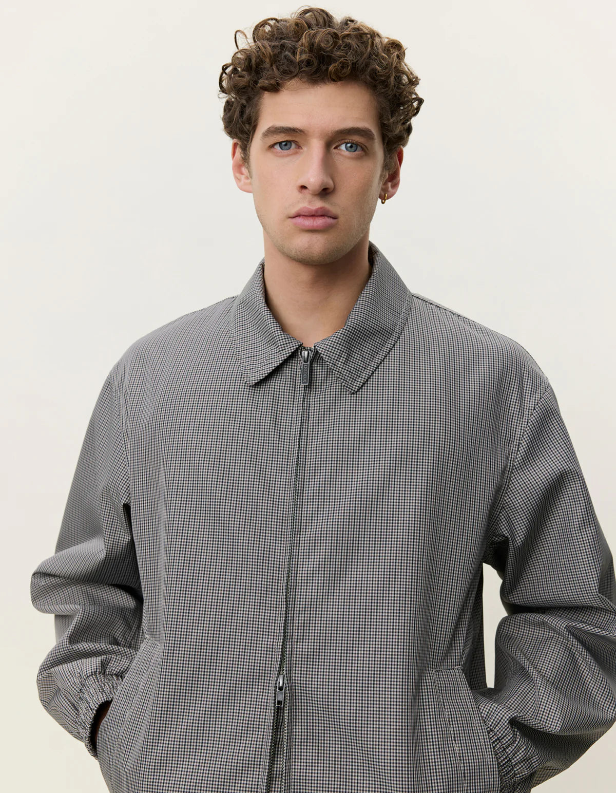 MINI CHECK ZIPPER JACKET