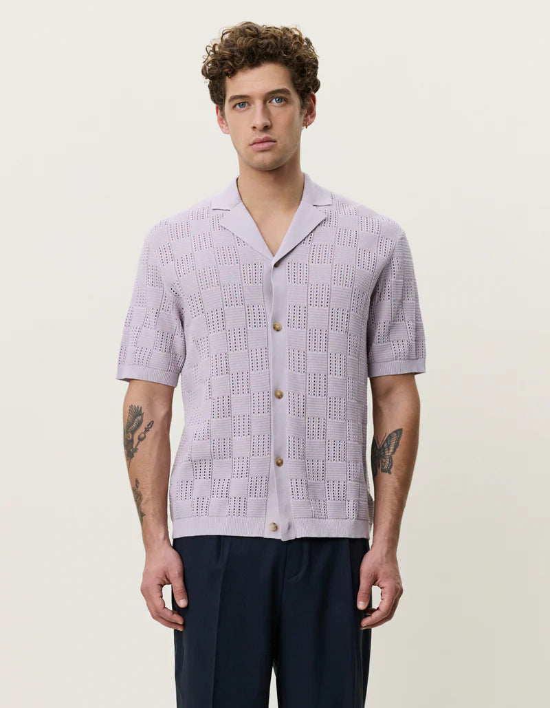 SQUARED KNITTED SS SHIRT