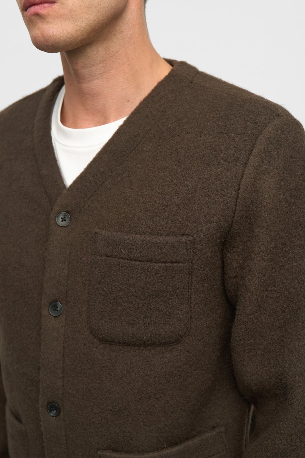 AKSIGURD BOILED WOOL OVERSHIRT
