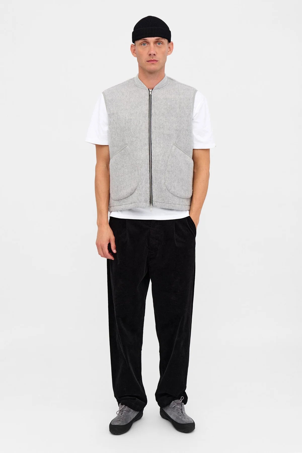AKROBIN BOILED WOOL GILET